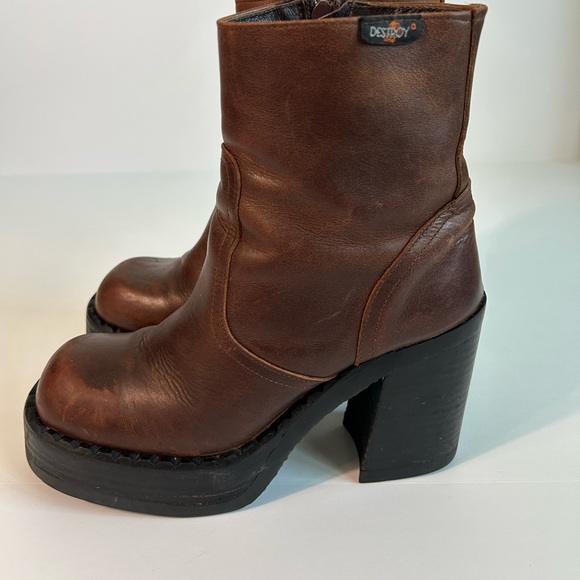 VINTAGE RARE 90s Destroy Platform Boots - Picture 7 of 8